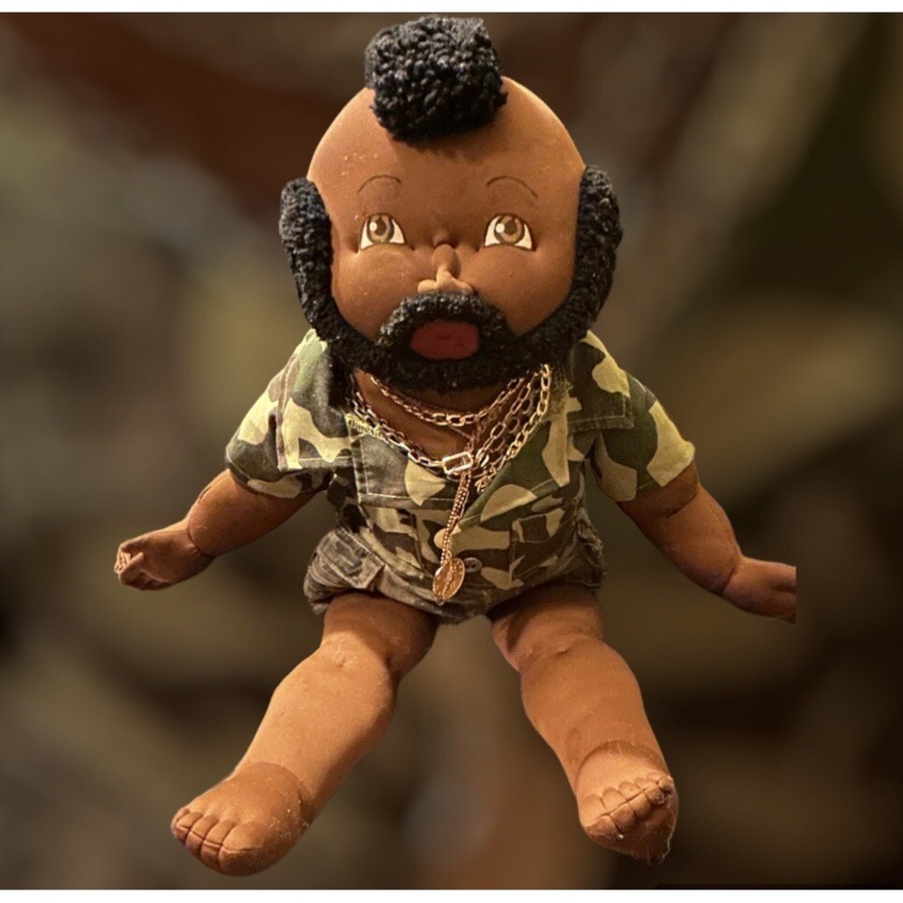 Vintage Mr. T *CABBAGE PATCH style  Hand made custom Doll With Jewelry 80'S